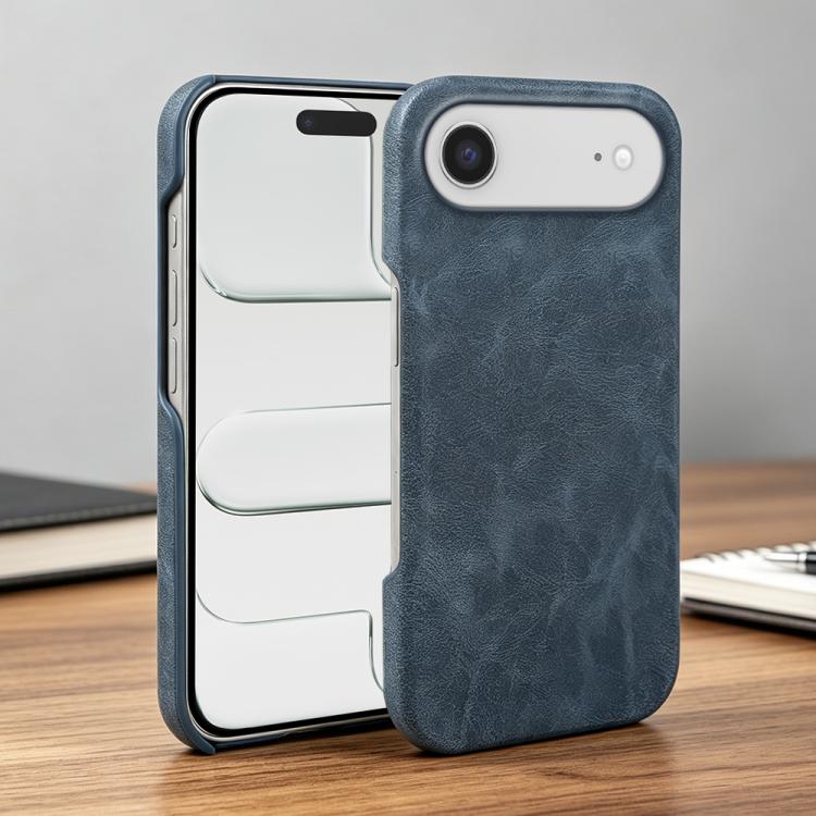 For iPhone Air Retro-skin Magnetic Vegan Leather Back Phone Case