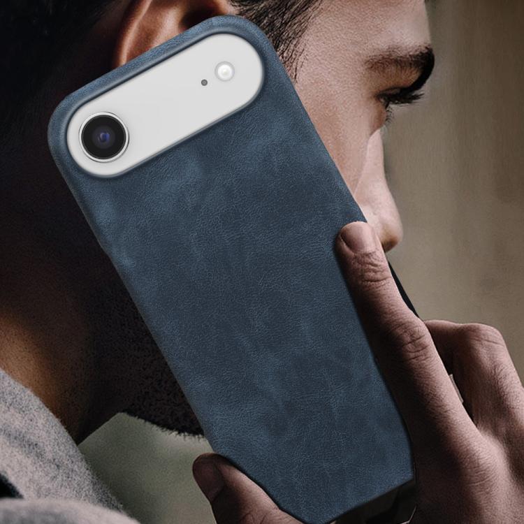 For iPhone Air Retro-skin Magnetic Vegan Leather Back Phone Case