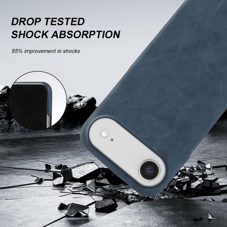 For iPhone Air Retro-skin Magnetic Vegan Leather Back Phone Case
