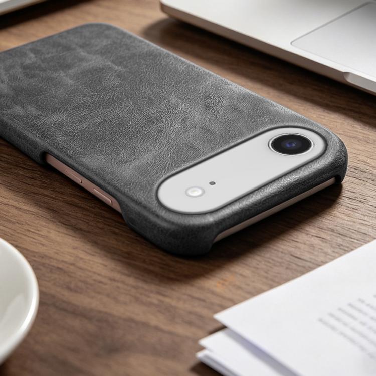 For iPhone Air Retro-skin Magnetic Vegan Leather Back Phone Case