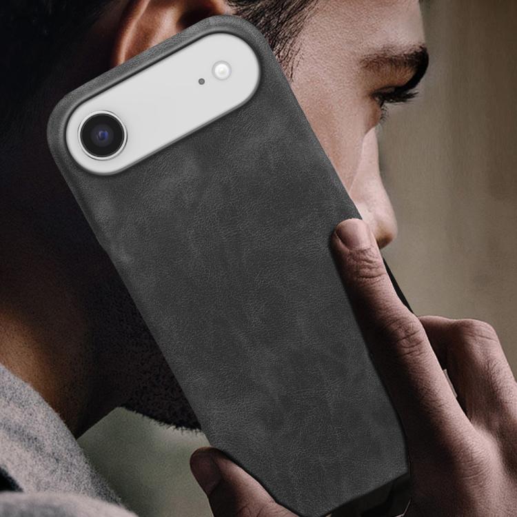 For iPhone Air Retro-skin Magnetic Vegan Leather Back Phone Case