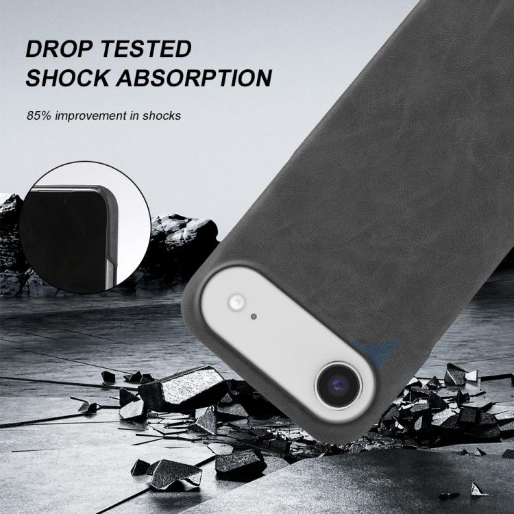 For iPhone Air Retro-skin Magnetic Vegan Leather Back Phone Case