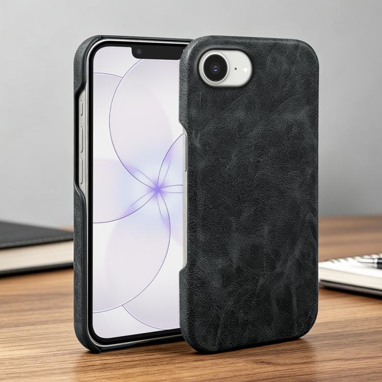 For iPhone 17e / 16e Retro-skin Magnetic Vegan Leather Back Phone Case