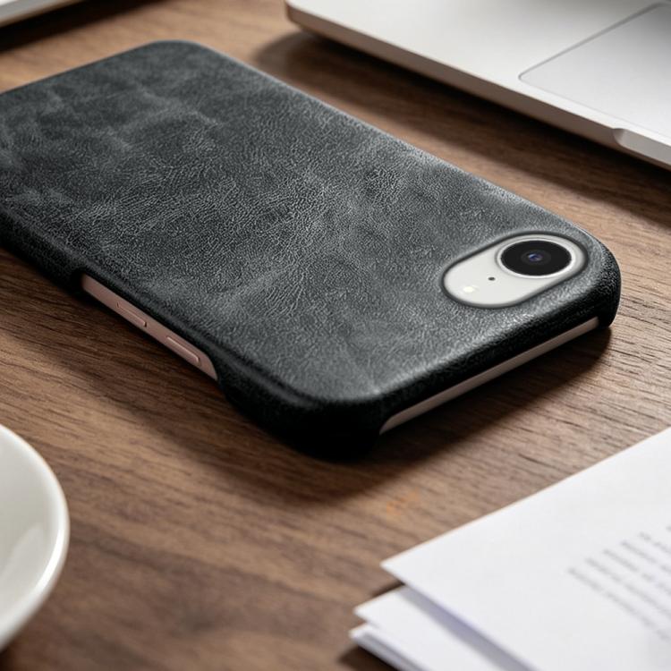 For iPhone 17e / 16e Retro-skin Magnetic Vegan Leather Back Phone Case