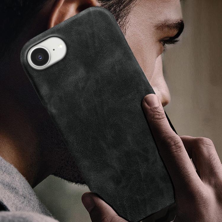 For iPhone 17e / 16e Retro-skin Magnetic Vegan Leather Back Phone Case