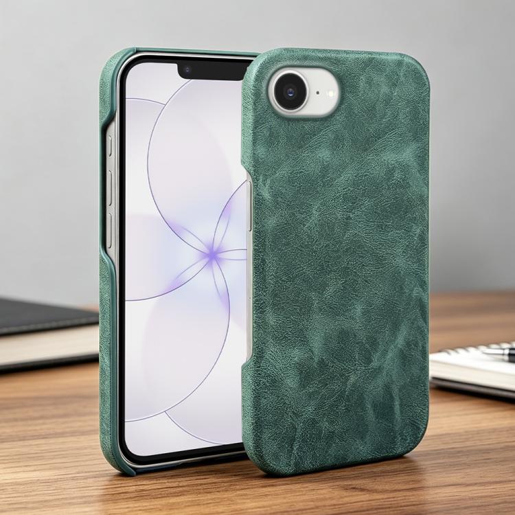 For iPhone 17e / 16e Retro-skin Magnetic Vegan Leather Back Phone Case