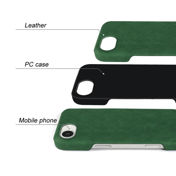 For iPhone 17e / 16e Retro-skin Magnetic Vegan Leather Back Phone Case