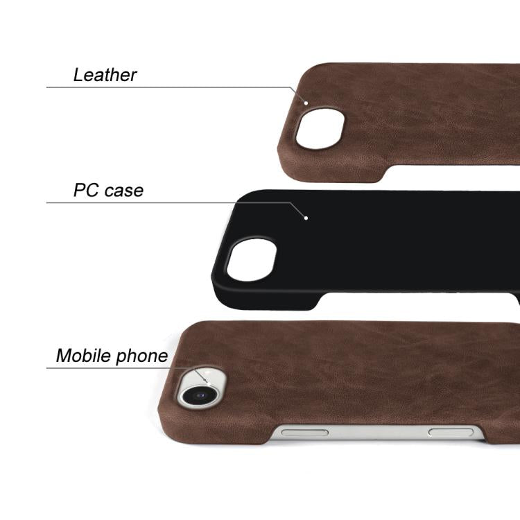 For iPhone 17e / 16e Retro-skin Magnetic Vegan Leather Back Phone Case