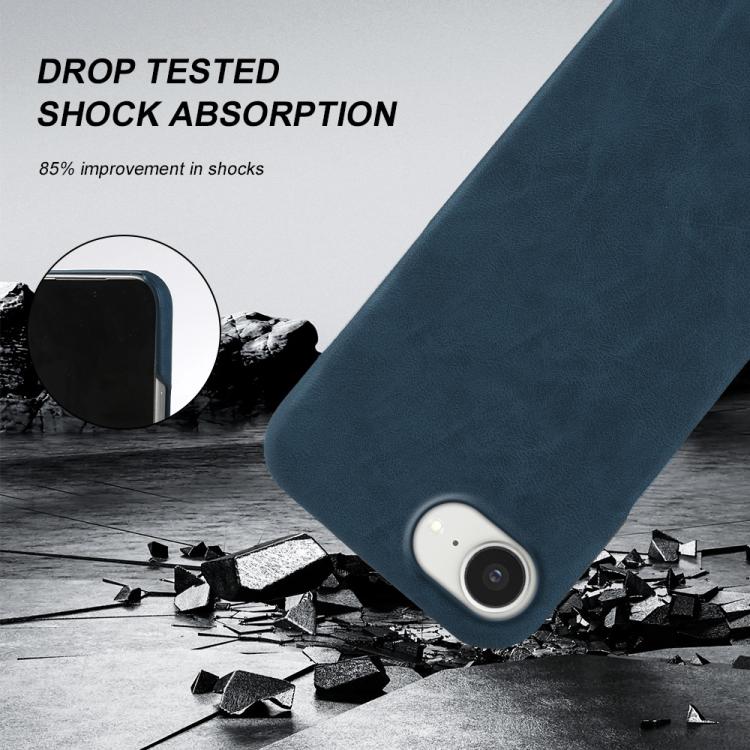 For iPhone 17e / 16e Retro-skin Magnetic Vegan Leather Back Phone Case