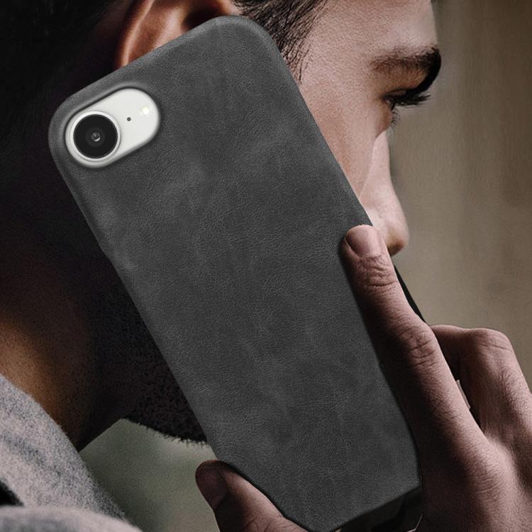 For iPhone 17e / 16e Retro-skin Magnetic Vegan Leather Back Phone Case