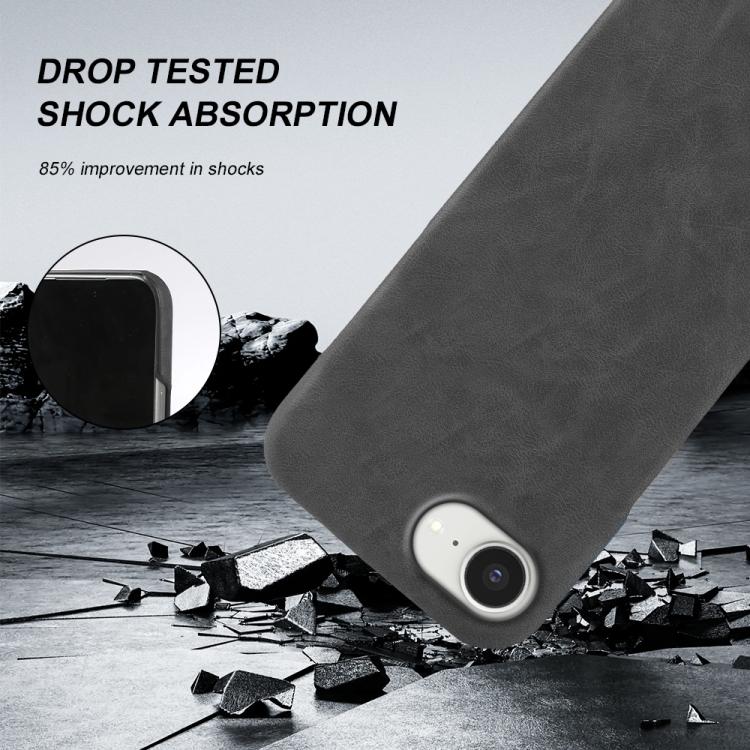 For iPhone 17e / 16e Retro-skin Magnetic Vegan Leather Back Phone Case