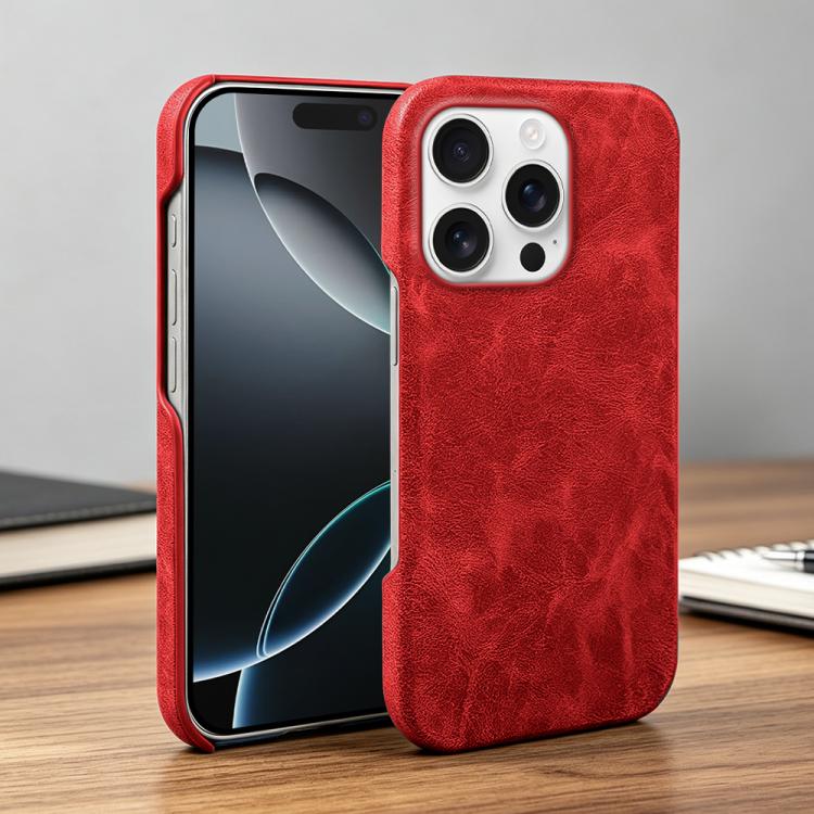 For iPhone 16 Pro Max Retro-skin Magnetic Vegan Leather Back Phone Case