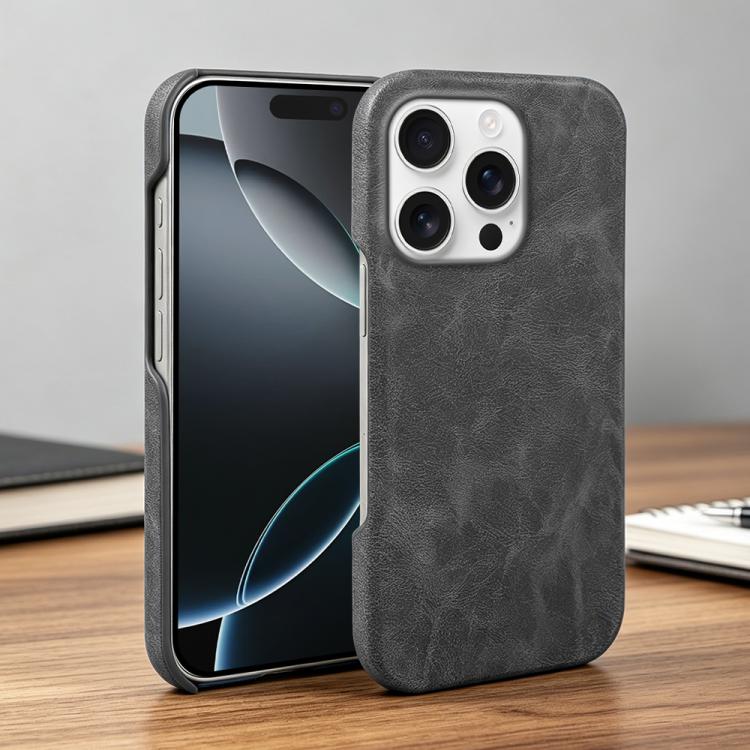 For iPhone 16 Pro Max Retro-skin Magnetic Vegan Leather Back Phone Case