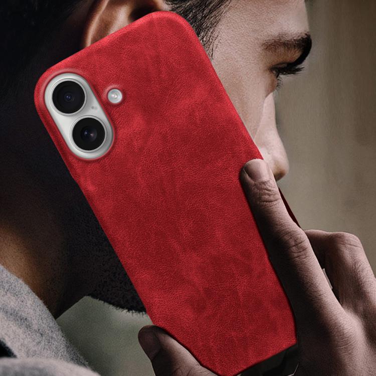 For iPhone 16 Plus Retro-skin Magnetic Vegan Leather Back Phone Case