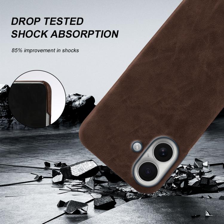 For iPhone 16 Plus Retro-skin Magnetic Vegan Leather Back Phone Case