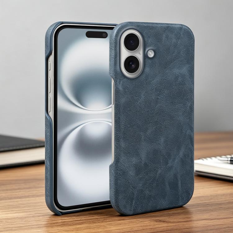 For iPhone 16 Plus Retro-skin Magnetic Vegan Leather Back Phone Case