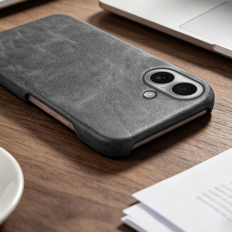 For iPhone 16 Plus Retro-skin Magnetic Vegan Leather Back Phone Case