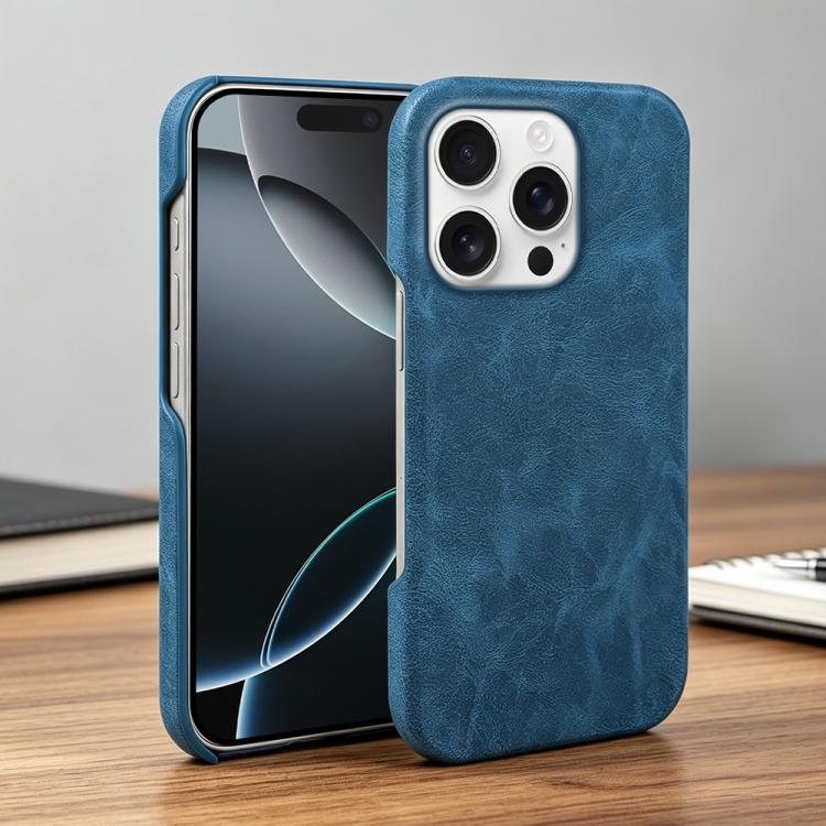 For iPhone 16 Pro Retro-skin Magnetic Vegan Leather Back Phone Case