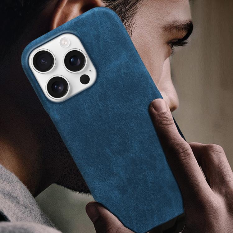 For iPhone 16 Pro Retro-skin Magnetic Vegan Leather Back Phone Case