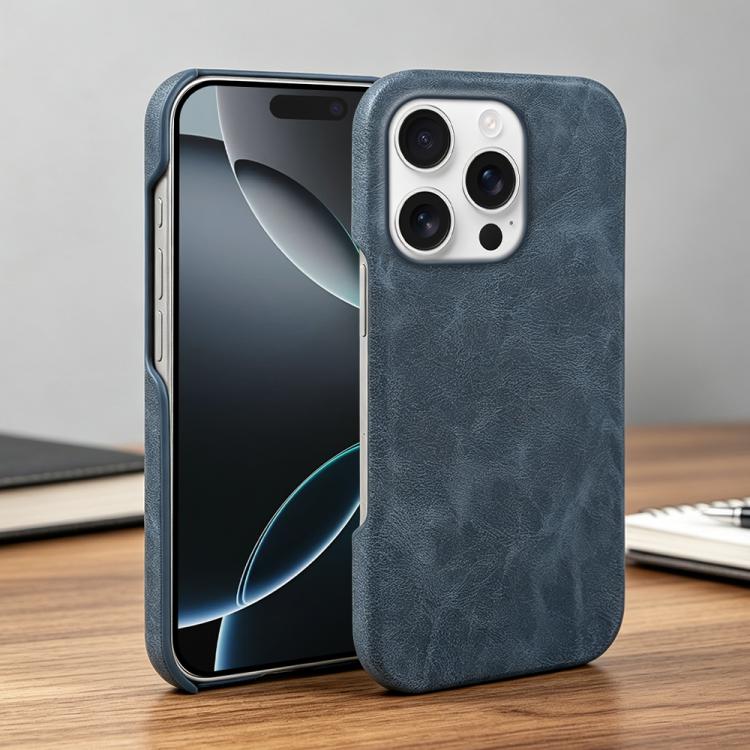 For iPhone 16 Pro Retro-skin Magnetic Vegan Leather Back Phone Case