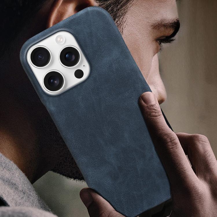 For iPhone 16 Pro Retro-skin Magnetic Vegan Leather Back Phone Case