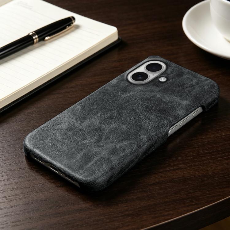 For iPhone 16 Retro-skin Magnetic Vegan Leather Back Phone Case