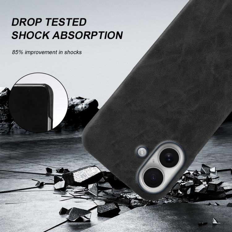 For iPhone 16 Retro-skin Magnetic Vegan Leather Back Phone Case