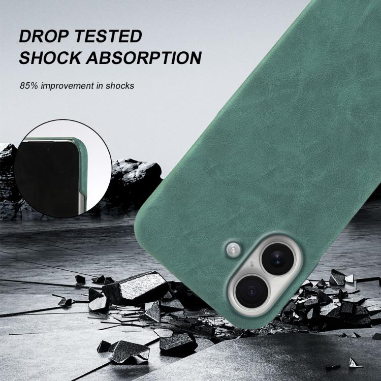 For iPhone 16 Retro-skin Magnetic Vegan Leather Back Phone Case