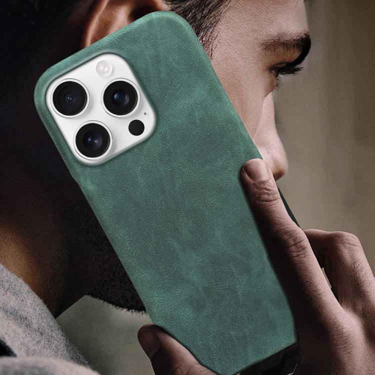 For iPhone 15 Pro Max Retro-skin Magnetic Vegan Leather Back Phone Case