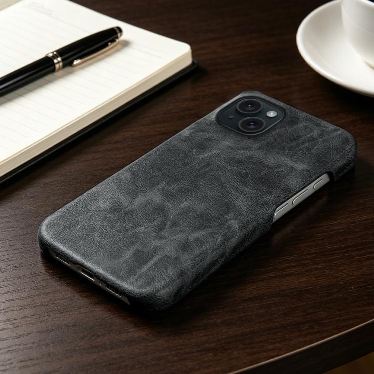 For iPhone 15 Plus Retro-skin Magnetic Vegan Leather Back Phone Case