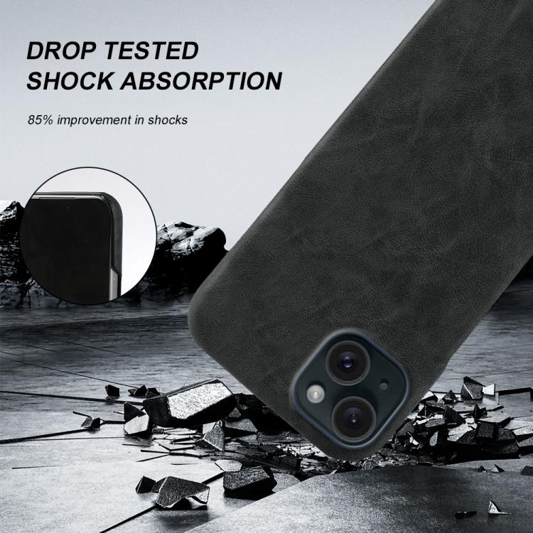 For iPhone 15 Plus Retro-skin Magnetic Vegan Leather Back Phone Case