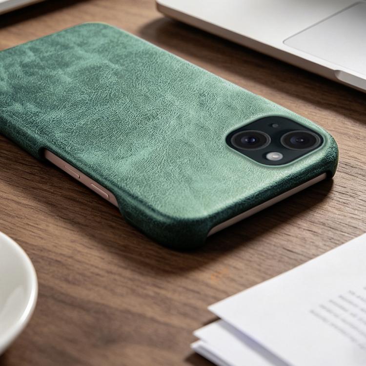 For iPhone 15 Plus Retro-skin Magnetic Vegan Leather Back Phone Case