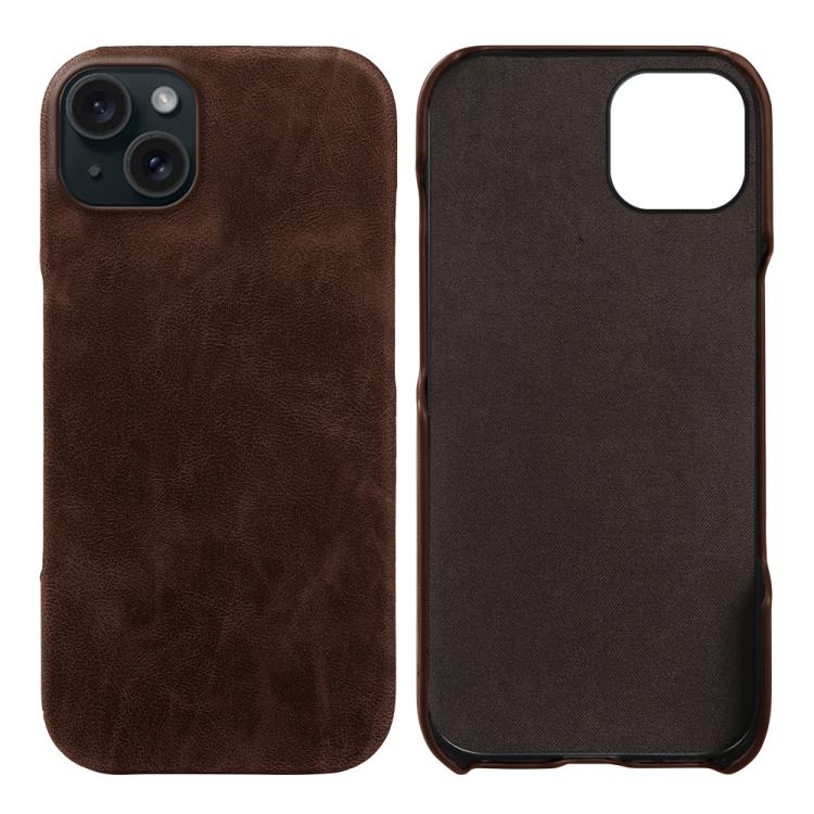 For iPhone 15 Plus Retro-skin Magnetic Vegan Leather Back Phone Case