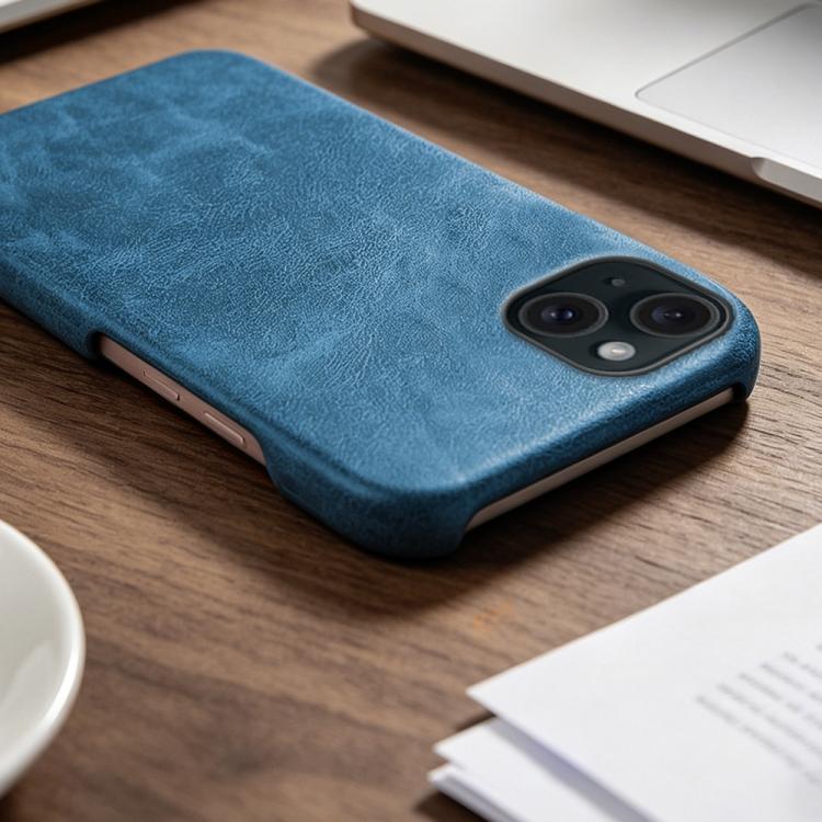 For iPhone 15 Plus Retro-skin Magnetic Vegan Leather Back Phone Case
