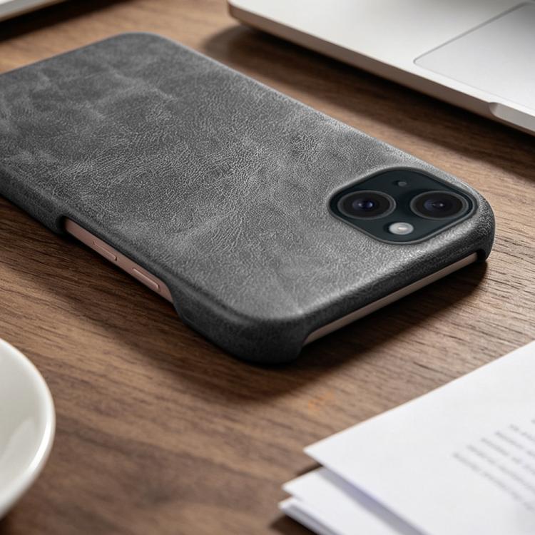 For iPhone 15 Plus Retro-skin Magnetic Vegan Leather Back Phone Case