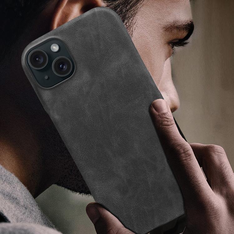 For iPhone 15 Plus Retro-skin Magnetic Vegan Leather Back Phone Case