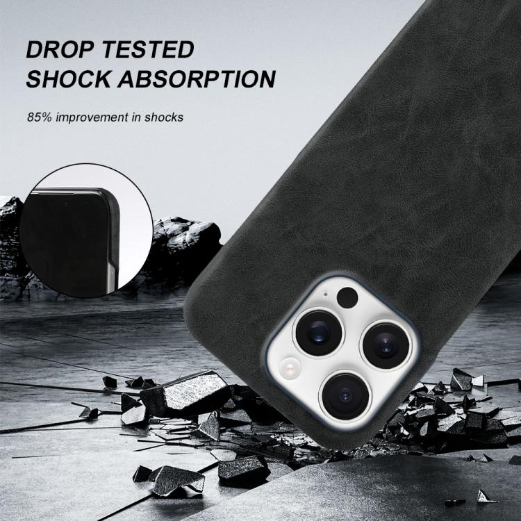 For iPhone 15 Pro Retro-skin Magnetic Vegan Leather Back Phone Case