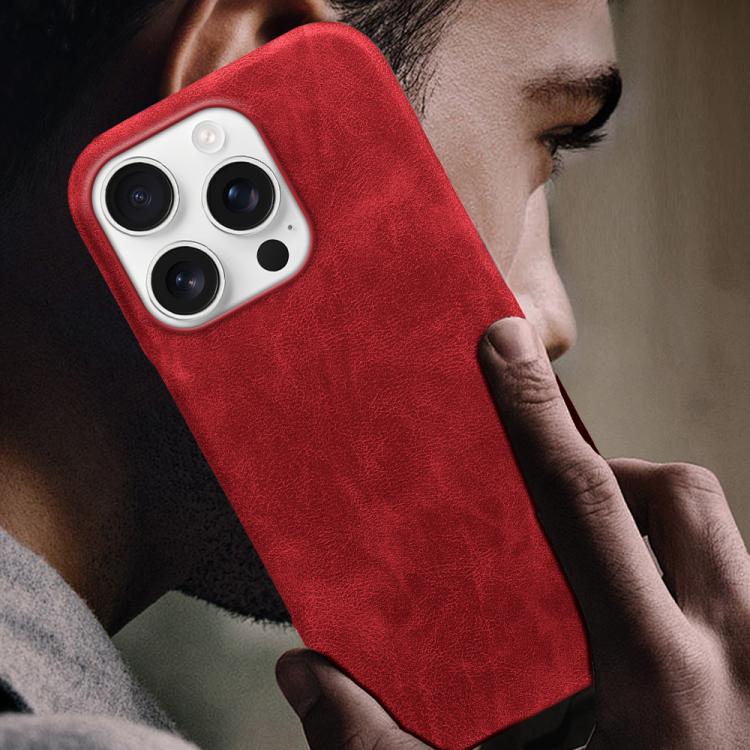 For iPhone 15 Pro Retro-skin Magnetic Vegan Leather Back Phone Case