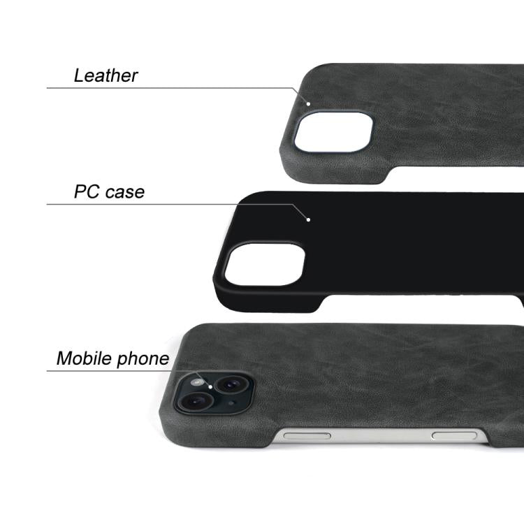 For iPhone 15 Retro-skin Magnetic Vegan Leather Back Phone Case