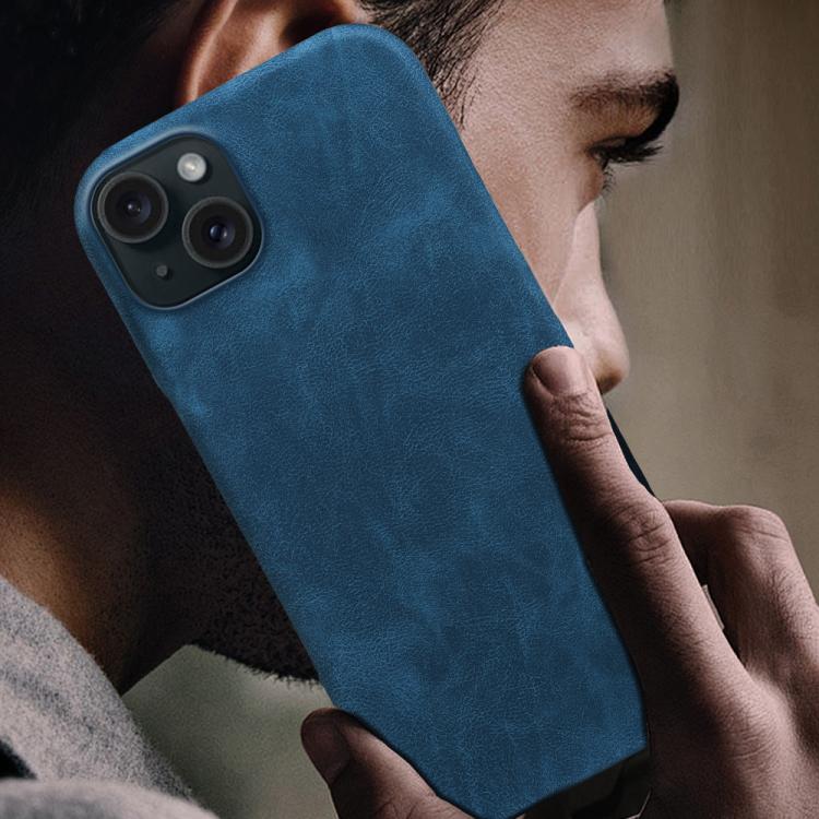 For iPhone 15 Retro-skin Magnetic Vegan Leather Back Phone Case