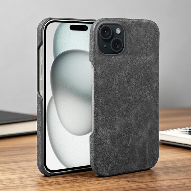 For iPhone 15 Retro-skin Magnetic Vegan Leather Back Phone Case