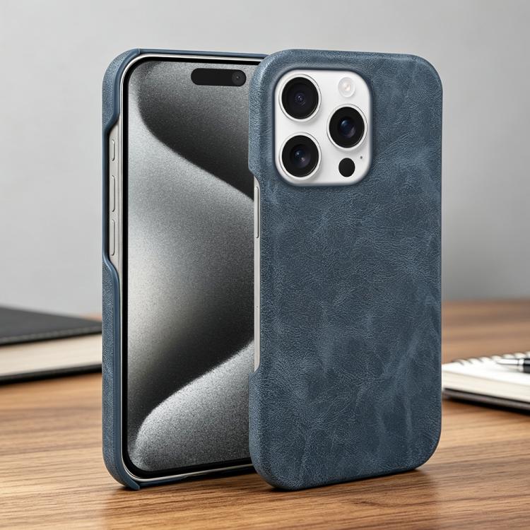For iPhone 14 Pro Max Retro-skin Magnetic Vegan Leather Back Phone Case