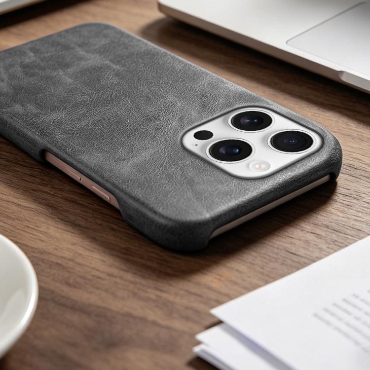 For iPhone 14 Pro Max Retro-skin Magnetic Vegan Leather Back Phone Case
