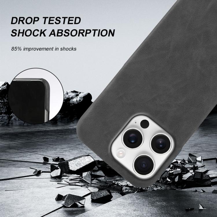For iPhone 14 Pro Max Retro-skin Magnetic Vegan Leather Back Phone Case