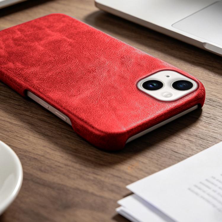For iPhone 14 Plus Retro-skin Magnetic Vegan Leather Back Phone Case