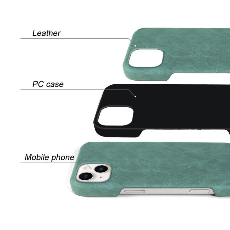 For iPhone 14 Plus Retro-skin Magnetic Vegan Leather Back Phone Case