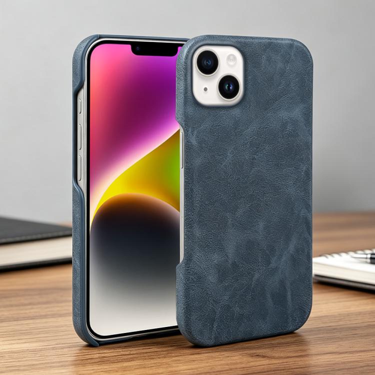 For iPhone 14 Plus Retro-skin Magnetic Vegan Leather Back Phone Case
