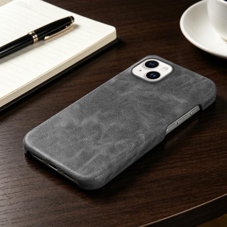 For iPhone 14 Plus Retro-skin Magnetic Vegan Leather Back Phone Case