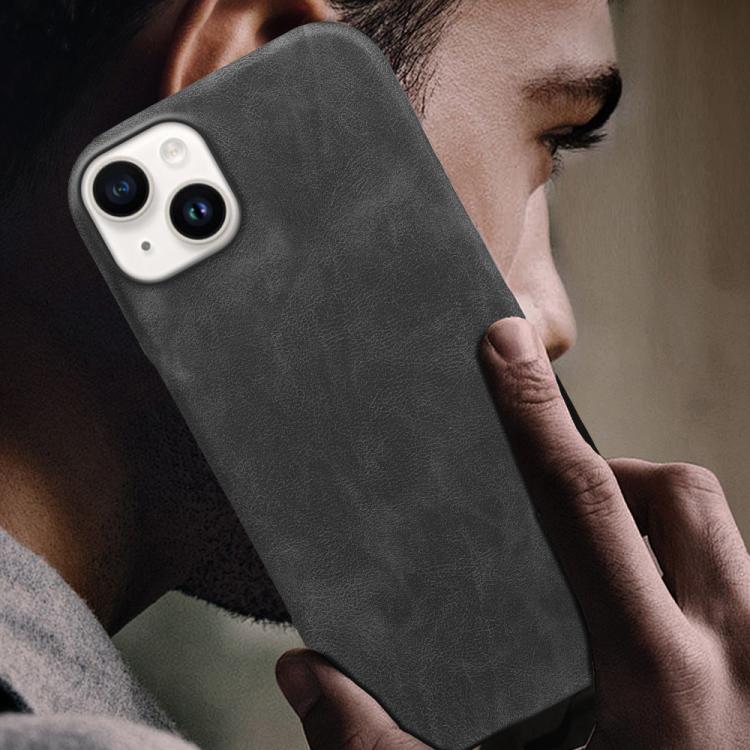 For iPhone 14 Plus Retro-skin Magnetic Vegan Leather Back Phone Case