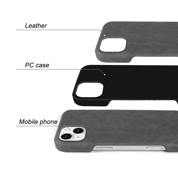 For iPhone 14 Plus Retro-skin Magnetic Vegan Leather Back Phone Case